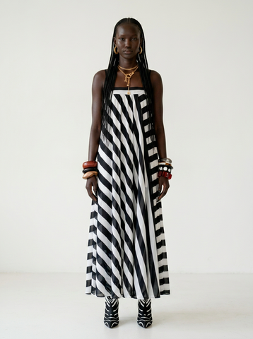 Sovereign Striped Slip Maxi Dress
