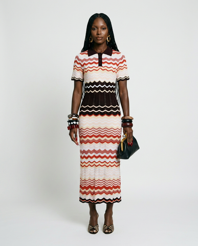 Vibrant Stripe Knit Maxi Dress