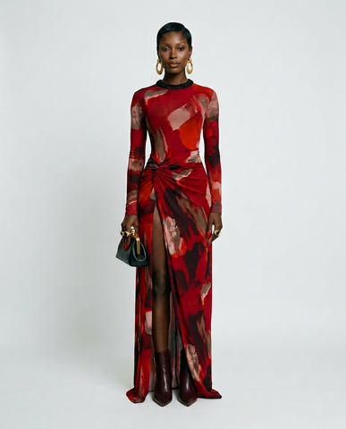 Unstoppable Knit Sheath Maxi Dress