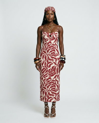 Radiant Floral Print Maxi Dress