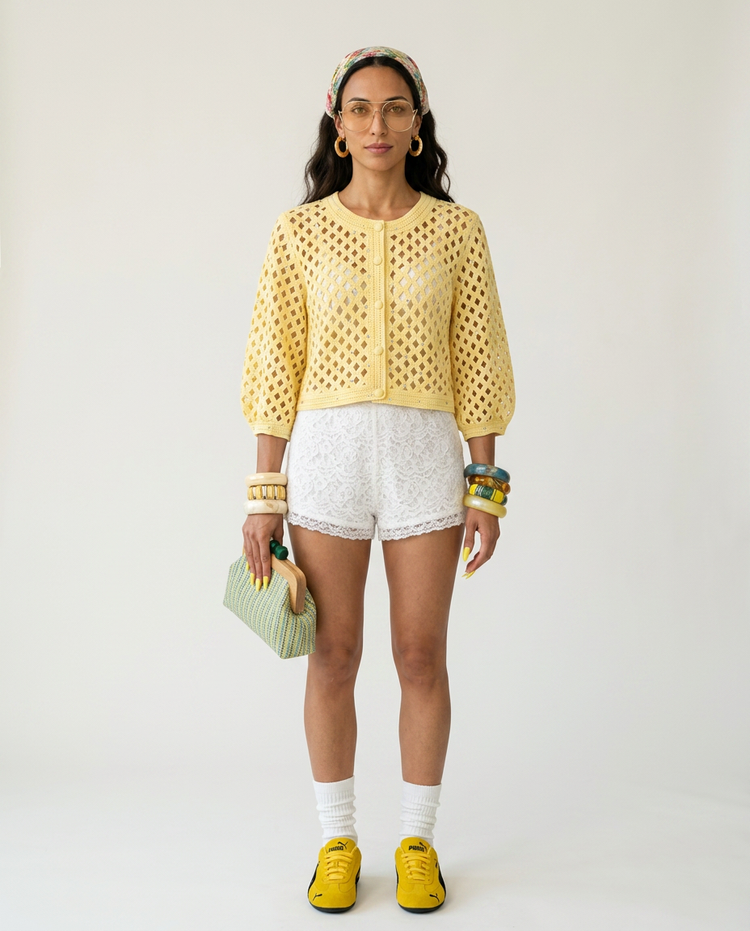 Radiant Beaded Knitted Cardigan