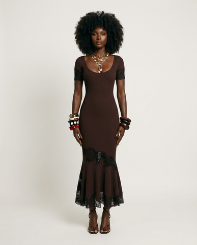 Divine Lace Patchwork Mermaid Dress