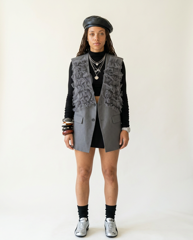 Audacious Mesh Patchwork Vest