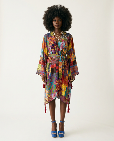 Wanderlust Bohemian Patchwork Kaftan