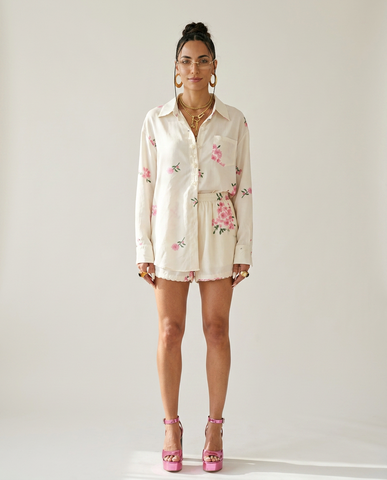 Radiant Floral Print Two-Piece Set