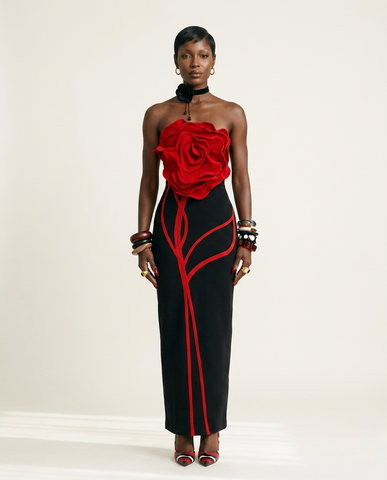 Fierce Strapless Bandage Maxi Dress