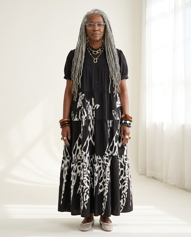 Sovereign Printed Tiered Maxi Dress