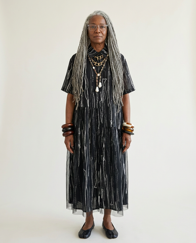 Daring Patchwork Mesh Maxi Dress
