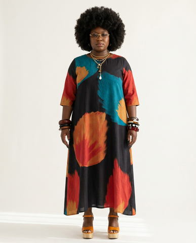 Wild Heart Printed Loose Maxi Dress