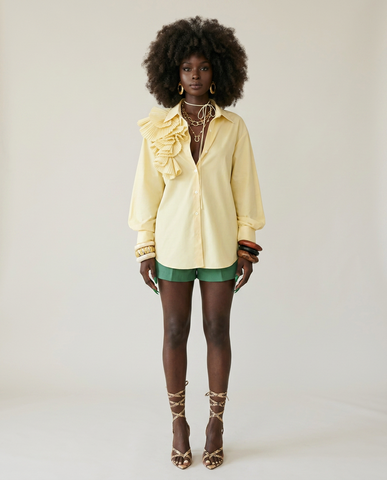 Audacious Ruffled Button-Up Shirt