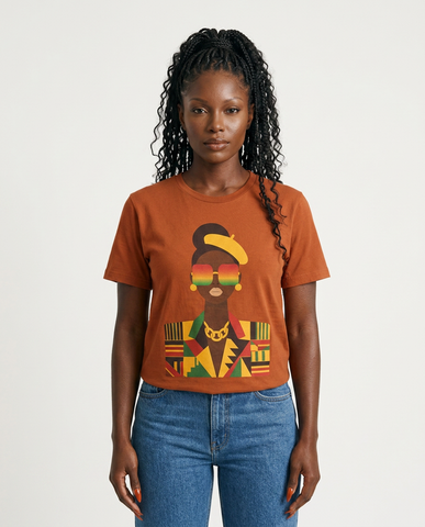 Confident Kente Portrait Tee