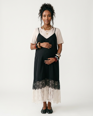 Sovereign Lace Splicing Maxi Dress