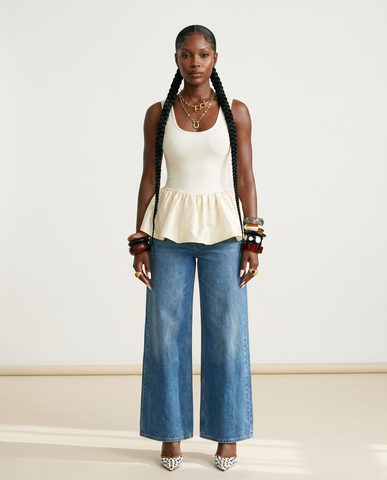 Elegant Satin Ruffled Vest