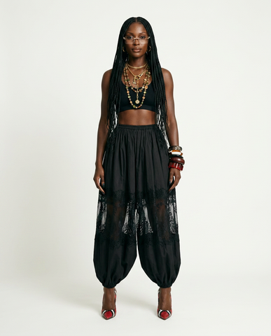 Audacious Pleated Lace Bloomers