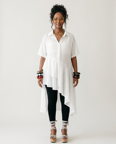 Sovereign Ruffled Oversized Blouse
