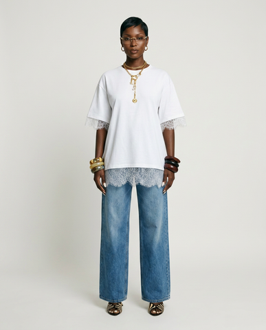 Liberated Lace Splice T-Shirt