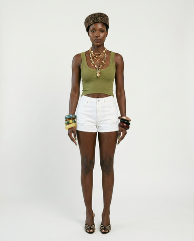 Confident Ribbed Crop Tank Top
