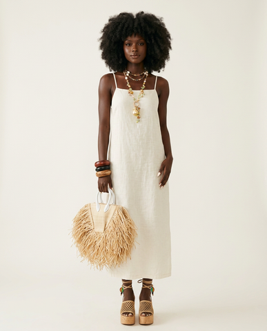 Grounded Linen Sleeveless Maxi Dress