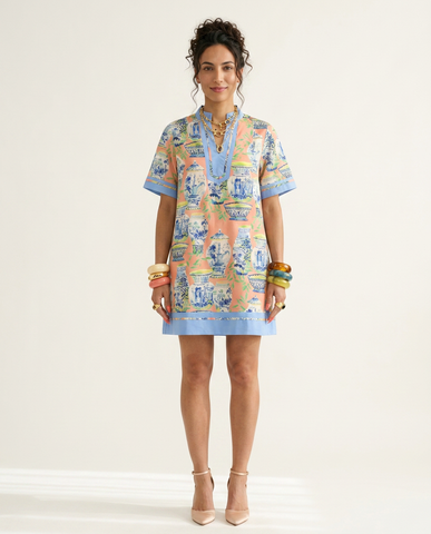 Vibrant Abstract Print Mini Dress