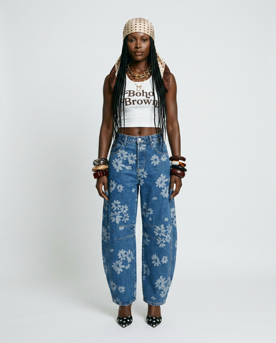 Free Spirit Floral Wide Leg Jeans