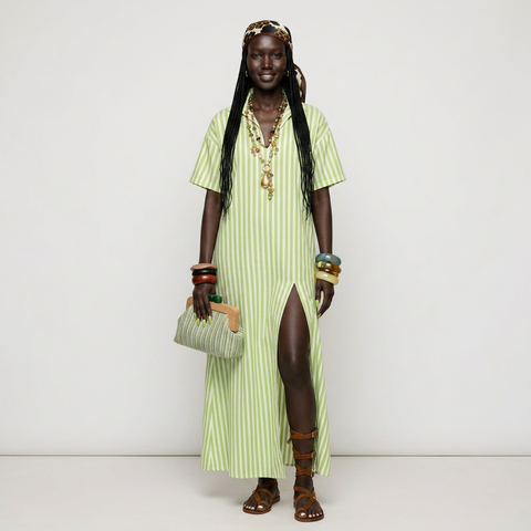 Wanderlust Striped Slit Maxi Dress