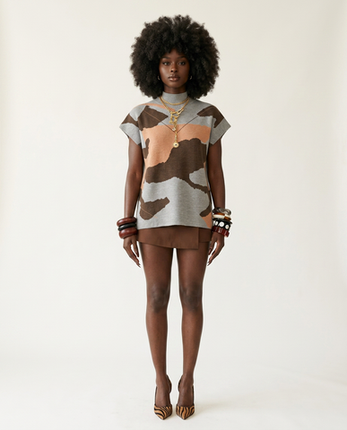 Audacious Camouflage Knit Sweater