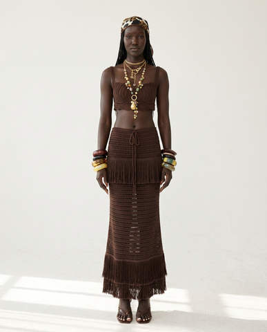 Free Spirit Crochet Tassel Two-Piece Set
