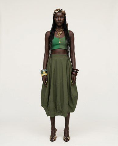 Unique Irregular Cotton Asymmetrical Skirt