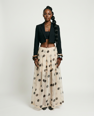 Limitless Polka Dot Organza Maxi Skirt