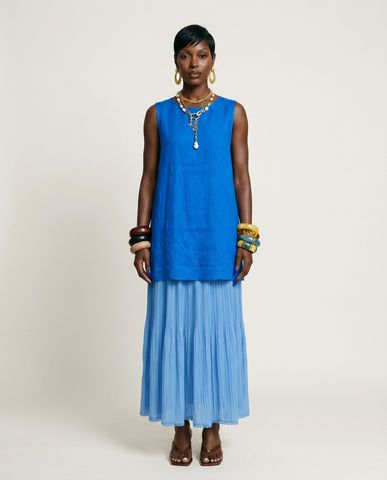Elegant Pleated Minimalist Two-Piece Set