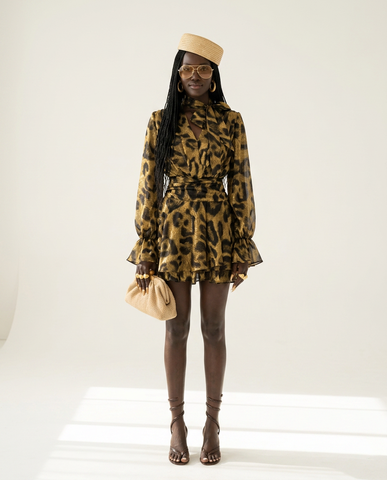 Fierce Leopard Print Mini Dress
