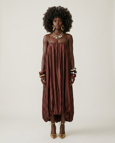 Divine Oversized Pleated Maxi Dress