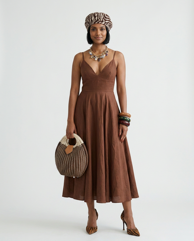 Ethereal A-Line Midi Dress