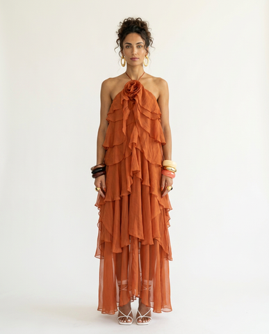 Wanderlust Ruffled Tiered Maxi Dress