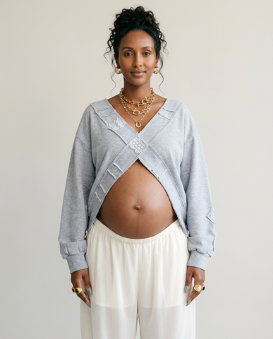 Free Spirit Crochet French Terry Top