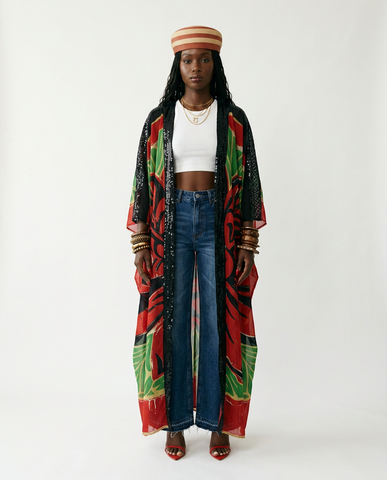Free Spirit Printed Bohemian Kimono