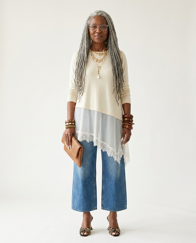 Worthy Lace Irregular T-shirt