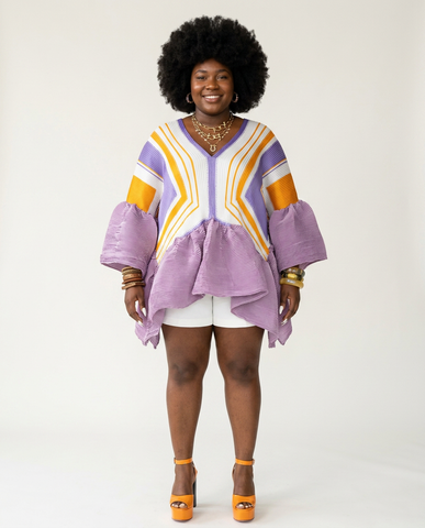 Vibrant Pleated Relaxed Top