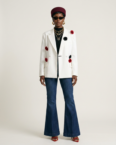 Audacious Floral Detail Blazer