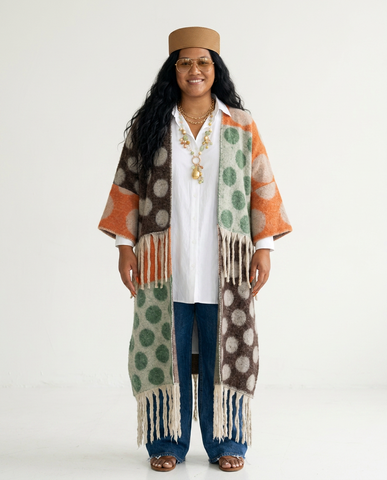 Wanderlust Tassel Geometric Cardigan