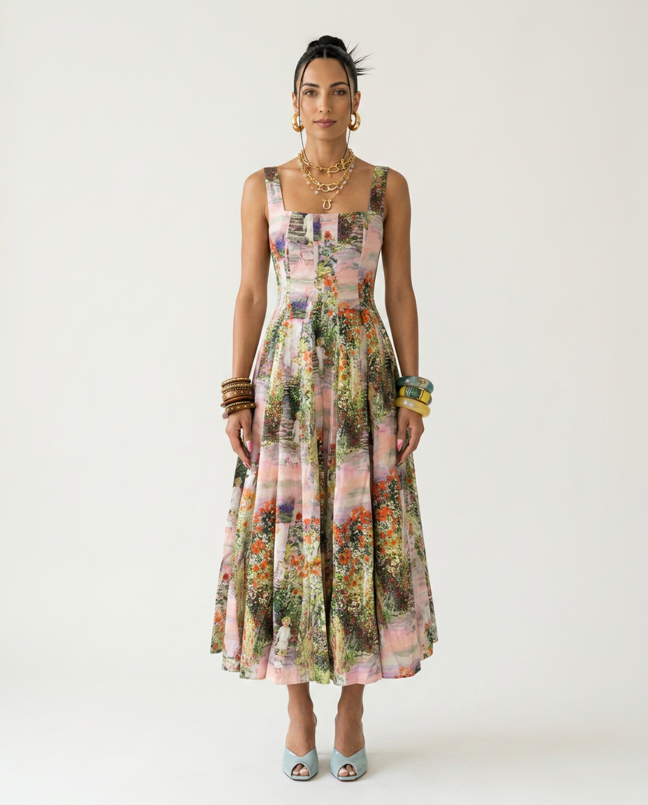 Wanderlust Floral Print Midi Dress