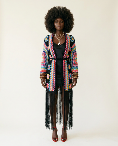 Wild Heart Crochet Fringe Kimono