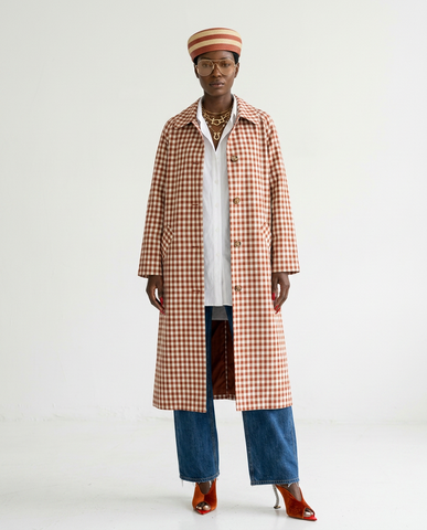 Adventurous Plaid Long Trench