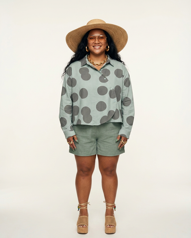Audacious Polka Dot Oversized Blouse