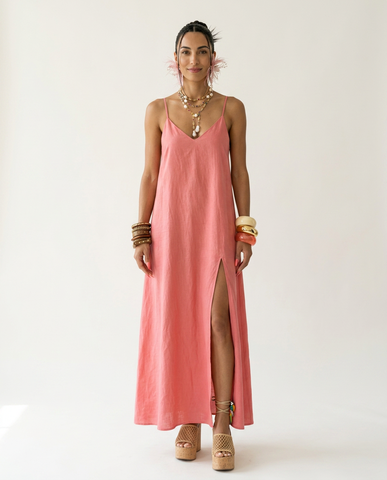 Liberated Flowing Slit Maxi Dress