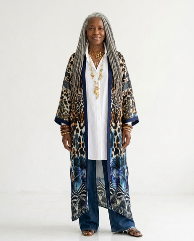 Fierce Leopard Printed Kimono