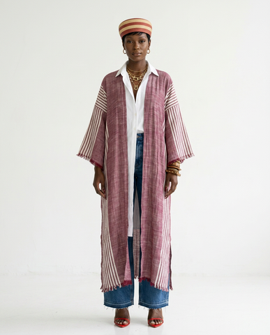 Wanderlust Striped Boho Kimono