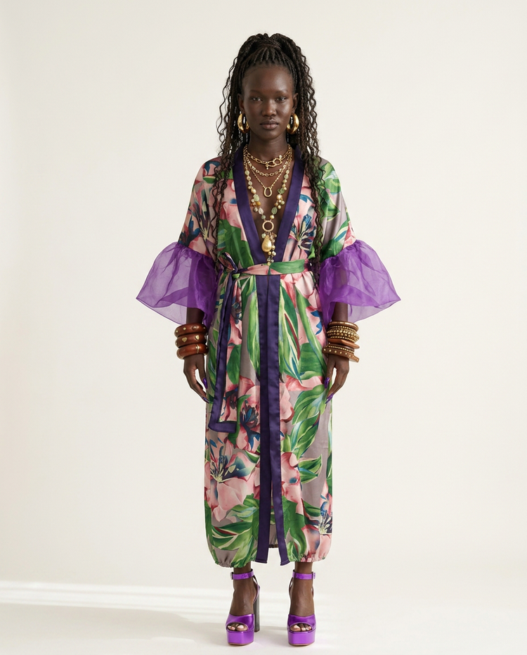 Vivacious Printed Boho Kaftan