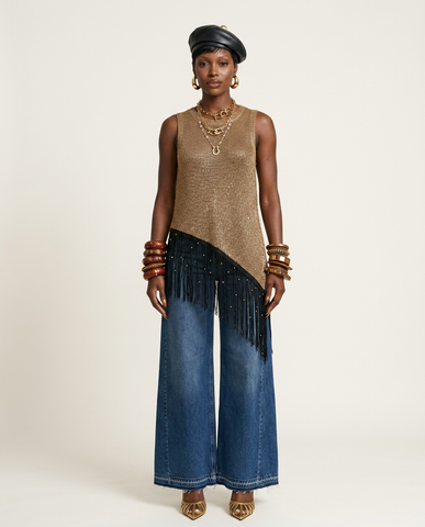 Radiant Sequin Tassel Vest