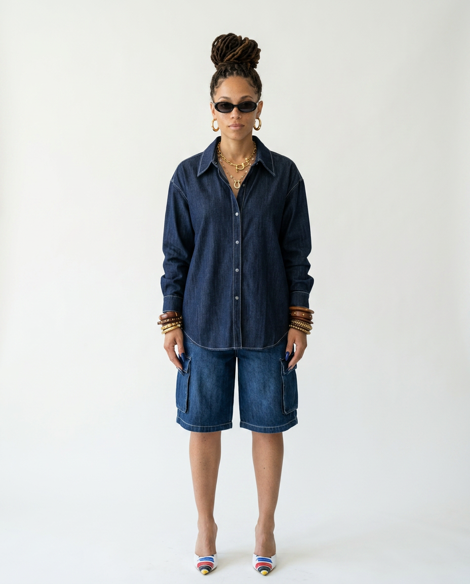 Grounded Oversized Denim Shirt